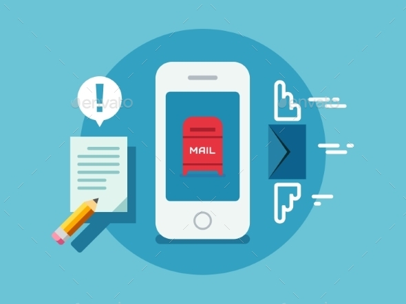 GraphicRiver Newsletter Notification On Smart Phone Screen Flat 11370224 GraphicRiver Newsletter Notification On Smart Phone Screen Flat 11370224