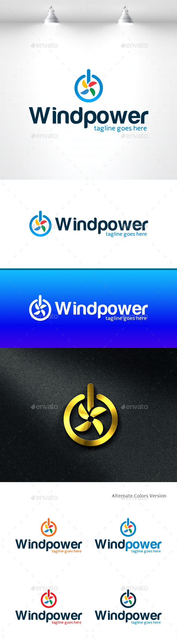GraphicRiver Wind Power Logo 11370248 GraphicRiver Wind Power Logo 11370248