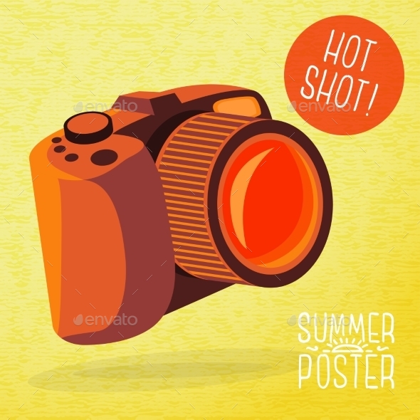 GraphicRiver Cute Summer Poster Photo Camera Shots 11371399 GraphicRiver Cute Summer Poster Photo Camera Shots 11371399