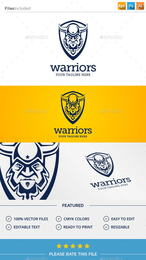 GraphicRiver Warrior Logo 11371453 GraphicRiver Warrior Logo 11371453