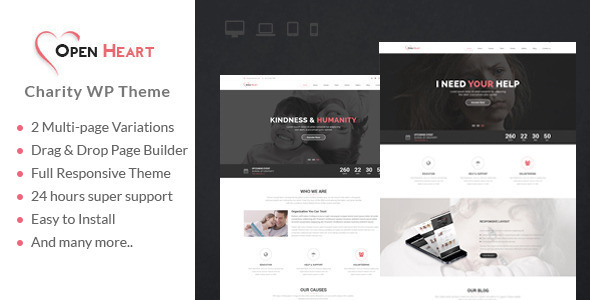 Download Open Heart Charity Wordpress Theme