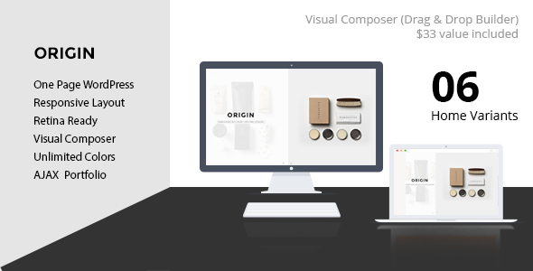 Download ORIGIN - Creative One Page Slant WordPress Theme