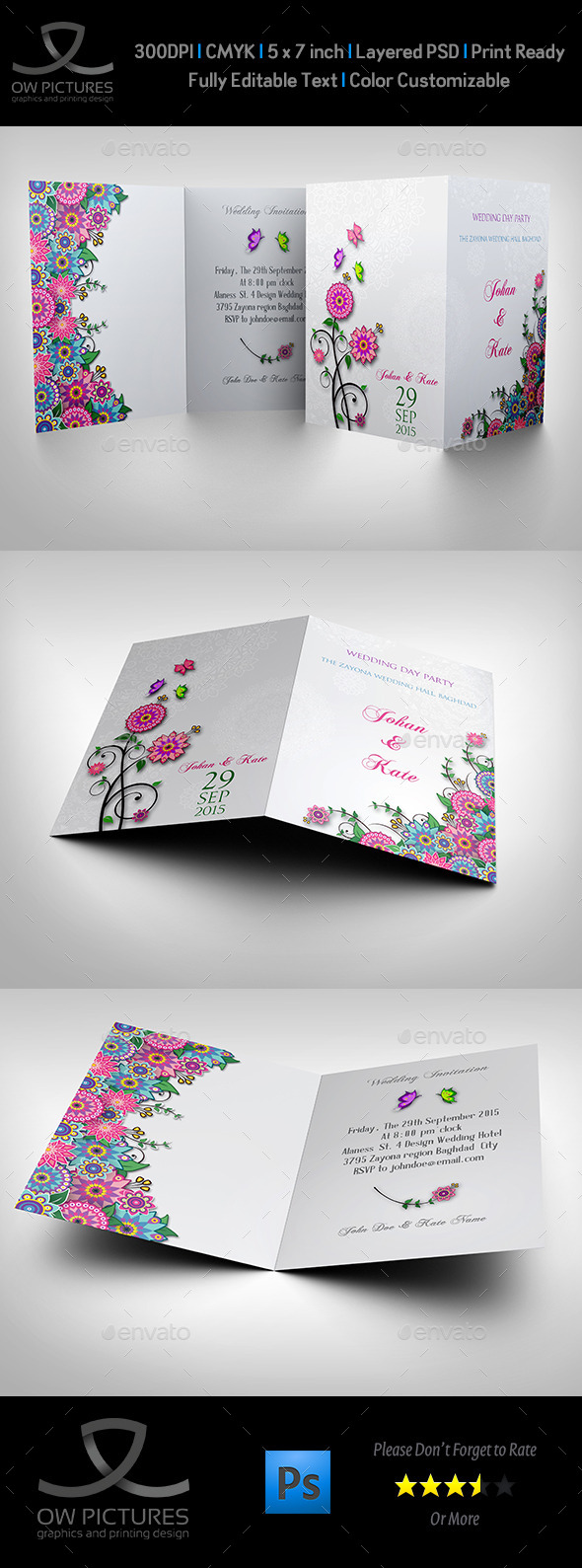 GraphicRiver Wedding Invitation Card Template Vol.11 11371890 GraphicRiver Wedding Invitation Card Template Vol.11 11371890