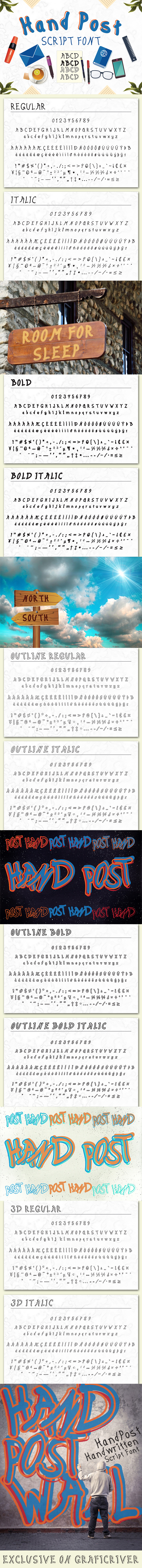 GraphicRiver Hand Post 10 Fonts 11371894 GraphicRiver Hand Post 10 Fonts 11371894