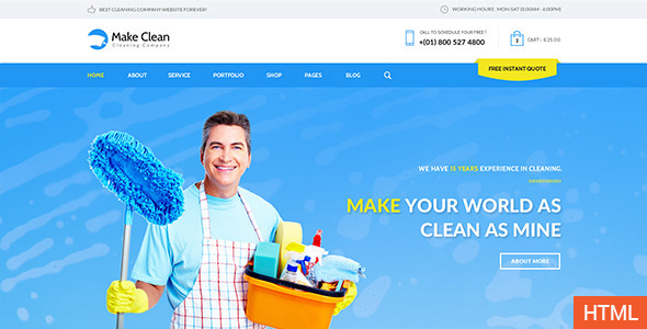ThemeForest Make Clean Cleaning Company HTML Template 11372647 ThemeForest Make Clean Cleaning Company HTML Template 11372647