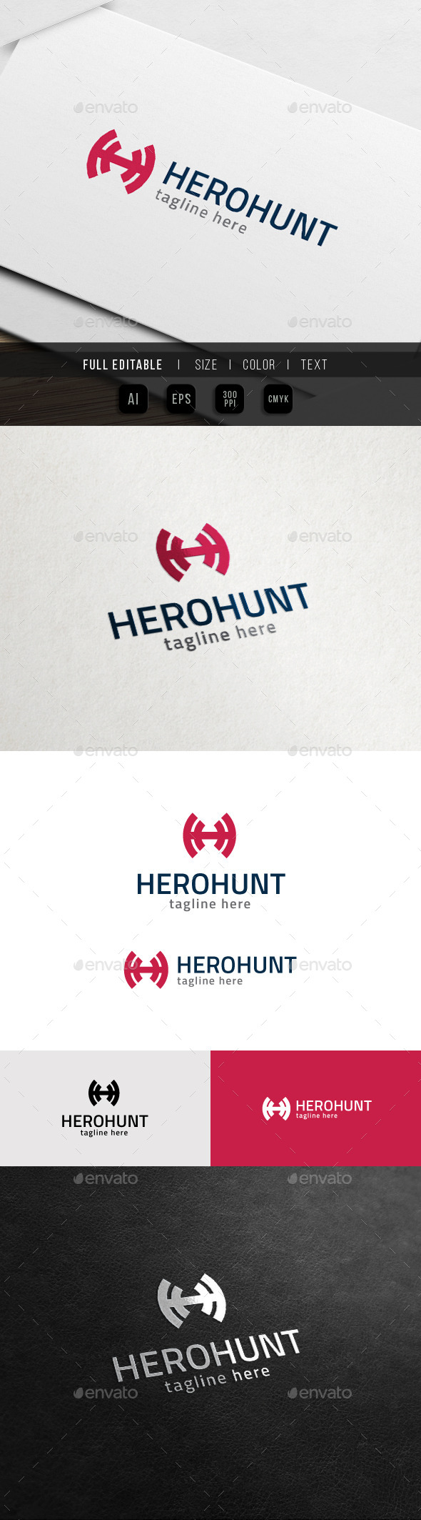 GraphicRiver Hero Hunter High Class Brand H Logo 11372947 GraphicRiver Hero Hunter High Class Brand H Logo 11372947