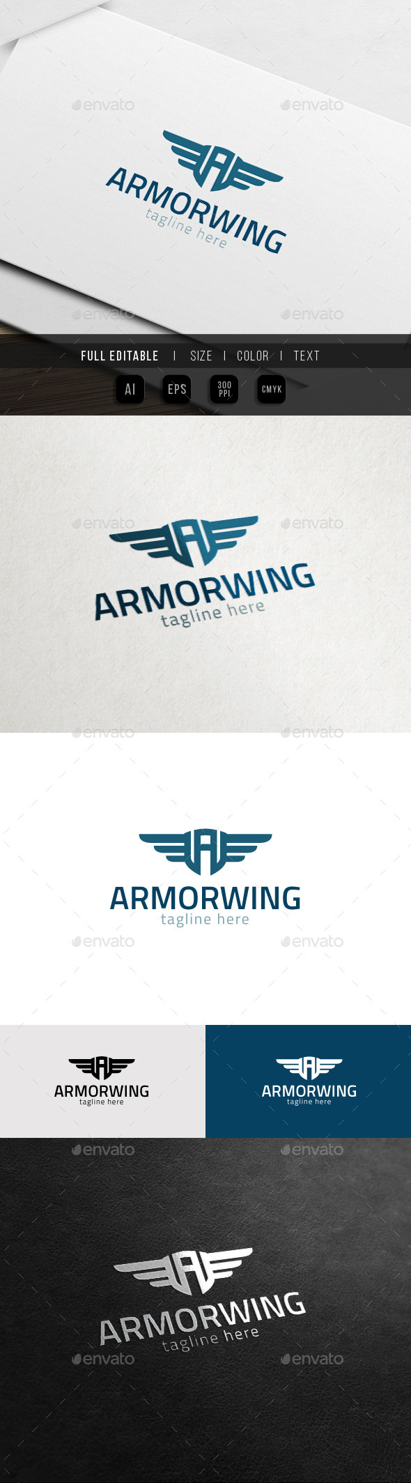 Armor Wing - Army Badge Game - A logo