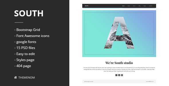 ThemeForest South Creative PSD Template 11376998 ThemeForest South Creative PSD Template 11376998