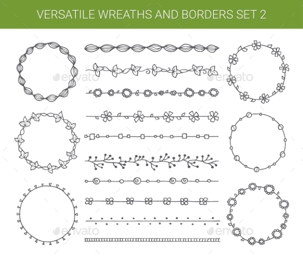 GraphicRiver Hand Drawn Vintage Floral Borders 11378065 GraphicRiver Hand Drawn Vintage Floral Borders 11378065