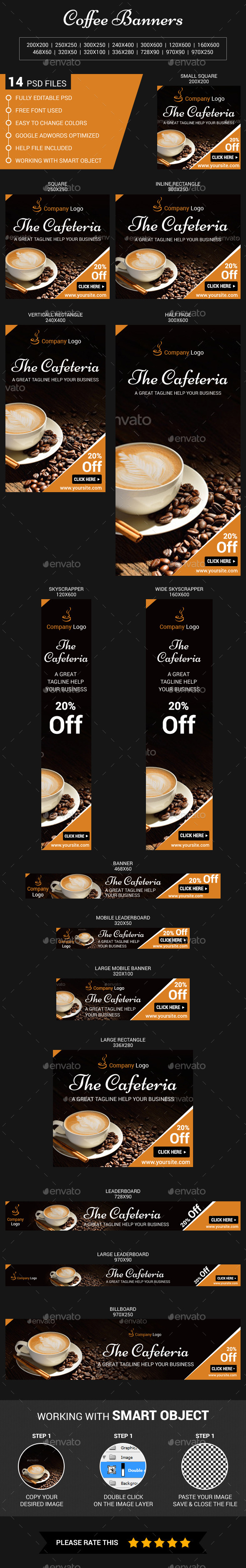 GraphicRiver Coffee Web Banners 11378136 GraphicRiver Coffee Web Banners 11378136