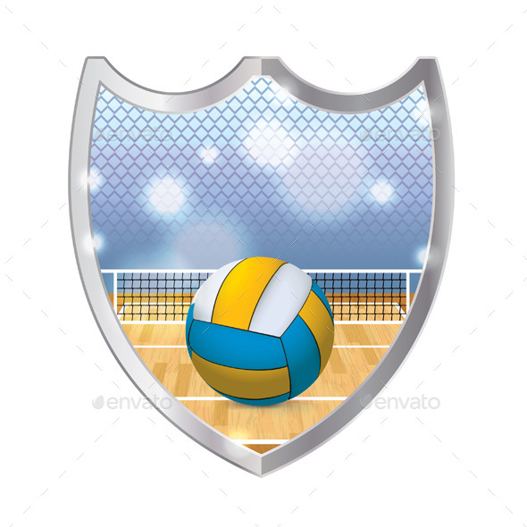 GraphicRiver Indoor Volleyball Emblem Illustration 11378356 GraphicRiver Indoor Volleyball Emblem Illustration 11378356