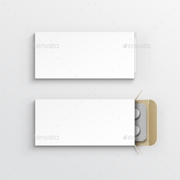 GraphicRiver Blank Package Box for Blister of Pills 11378412 GraphicRiver Blank Package Box for Blister of Pills 11378412