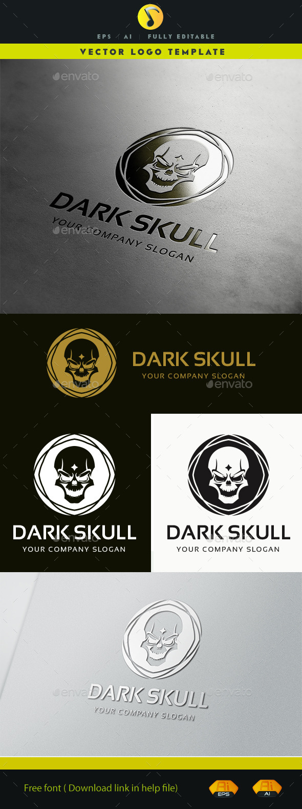 GraphicRiver Dark Skull 11379200 GraphicRiver Dark Skull 11379200