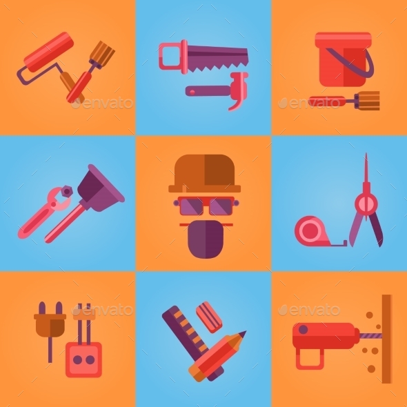 GraphicRiver Home Repair Icons 11379227 GraphicRiver Home Repair Icons 11379227