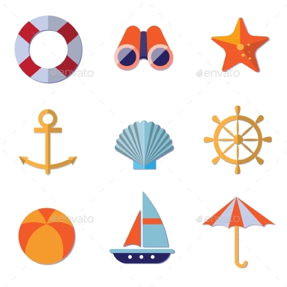 GraphicRiver Sea Objects Collection Vector 11379241 GraphicRiver Sea Objects Collection Vector 11379241