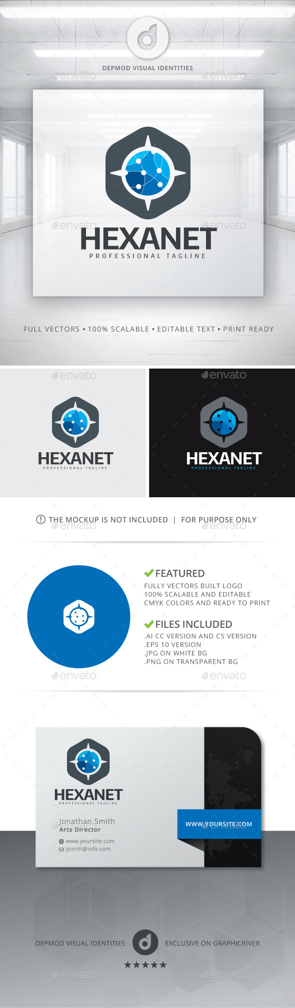 GraphicRiver Hexa Net Logo 11379305 GraphicRiver Hexa Net Logo 11379305