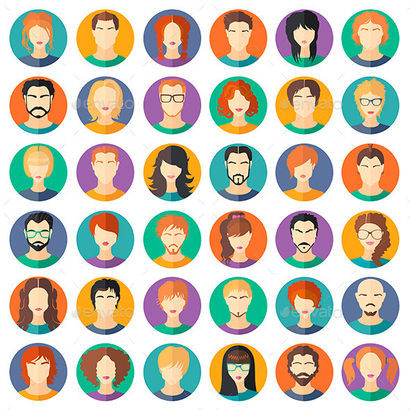 GraphicRiver Set of Avatars 11379307 GraphicRiver Set of Avatars 11379307