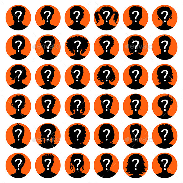 GraphicRiver Set of Silhouette Avatars 11379336 GraphicRiver Set of Silhouette Avatars 11379336