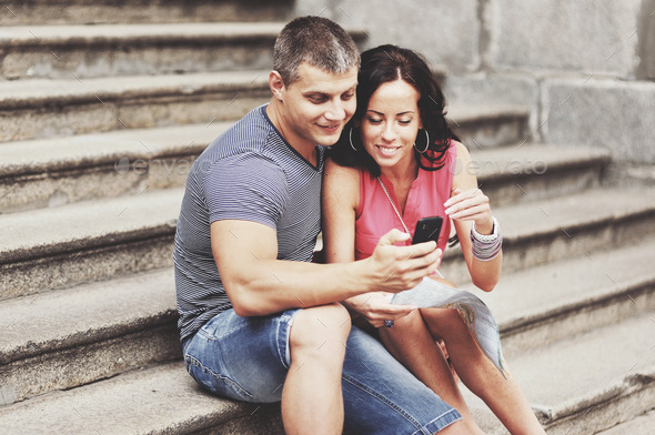 Young couple travel together. (Misc) Photo Download