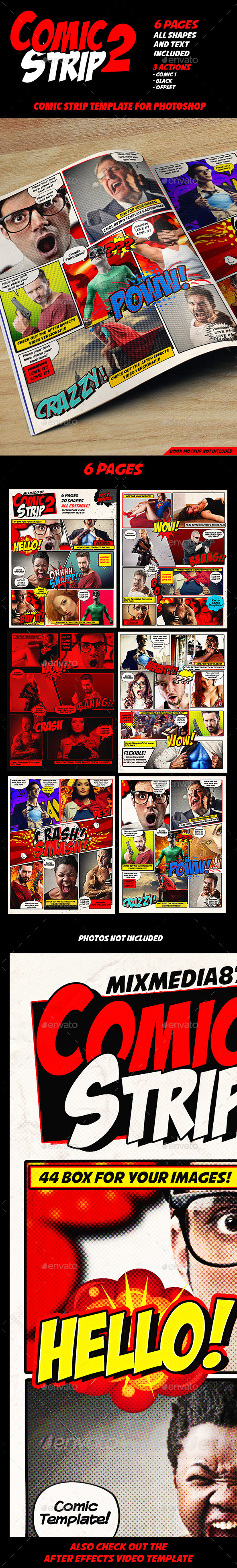 GraphicRiver Comic Strip Template 11341684 GraphicRiver Comic Strip Template 11341684