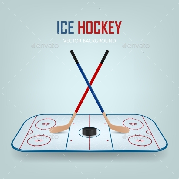 GraphicRiver Ice Hockey Puck And Crossed Sticks On Field 11380786 GraphicRiver Ice Hockey Puck And Crossed Sticks On Field 11380786