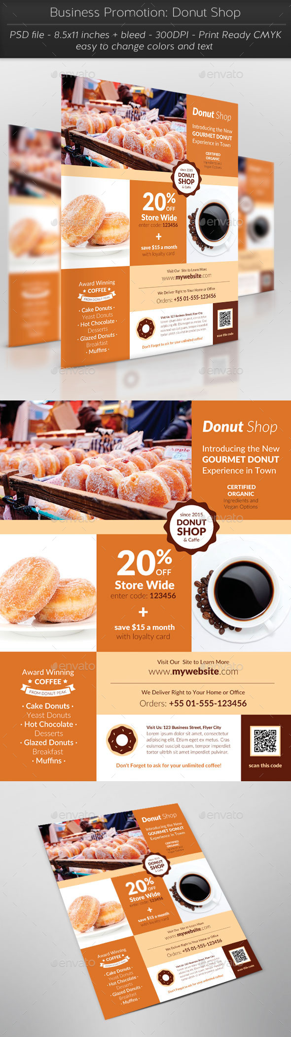 GraphicRiver Business Promotion Donut Shop 11380968 GraphicRiver Business Promotion Donut Shop 11380968