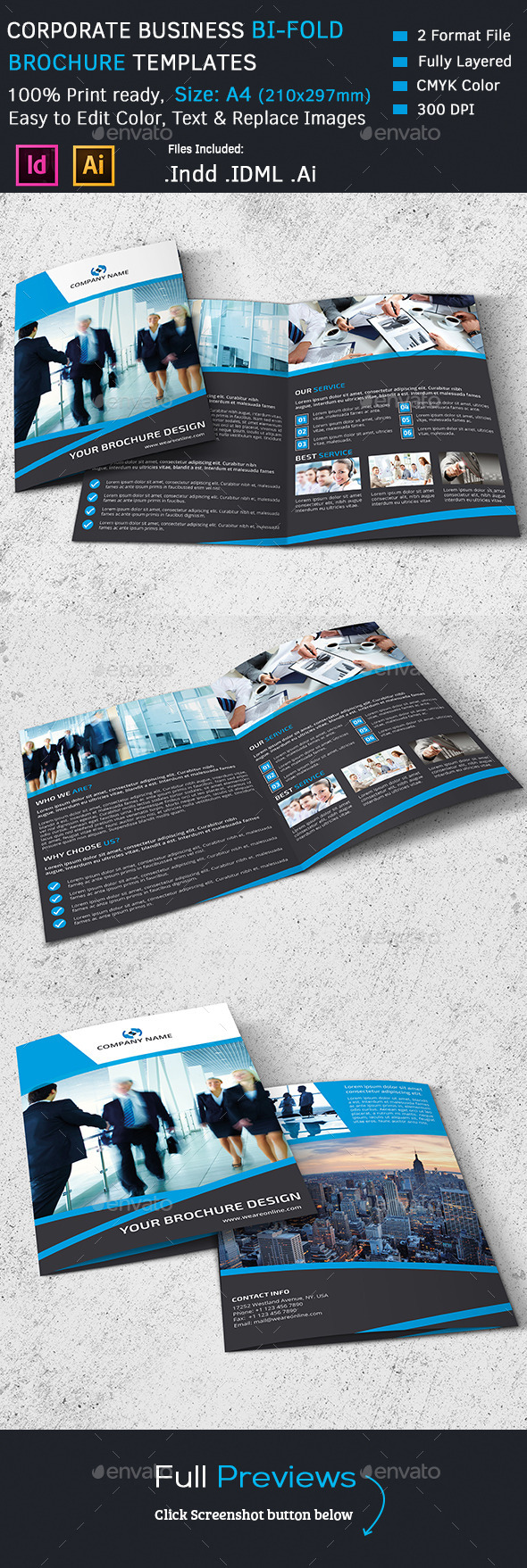 GraphicRiver Corporate Bi-Fold Brochure 11316758 GraphicRiver Corporate Bi-Fold Brochure 11316758