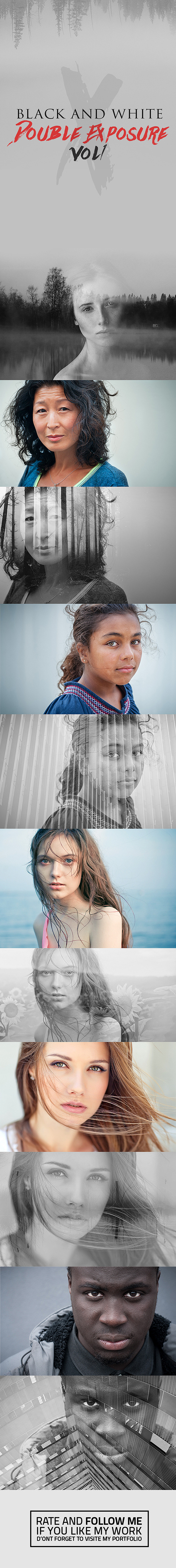 GraphicRiver Black & White Double Exposure Action Vol 1 11366262 GraphicRiver Black & White Double Exposure Action Vol 1 11366262