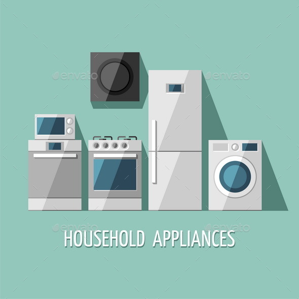 GraphicRiver Set of Household Appliances 11381865 GraphicRiver Set of Household Appliances 11381865