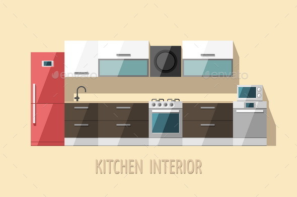 GraphicRiver Kitchen Interior Kitchen Furniture 11381912 GraphicRiver Kitchen Interior Kitchen Furniture 11381912