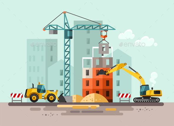GraphicRiver Construction Site Building a House 11382030 GraphicRiver Construction Site Building a House 11382030