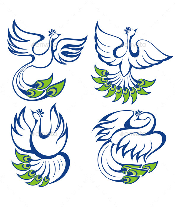 GraphicRiver Vector Illustration of Peacocks 11382107 GraphicRiver Vector Illustration of Peacocks 11382107