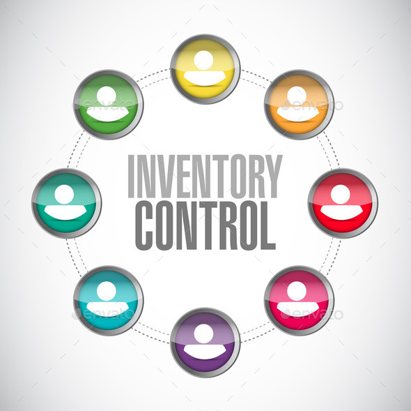 inventory control people network sign concept