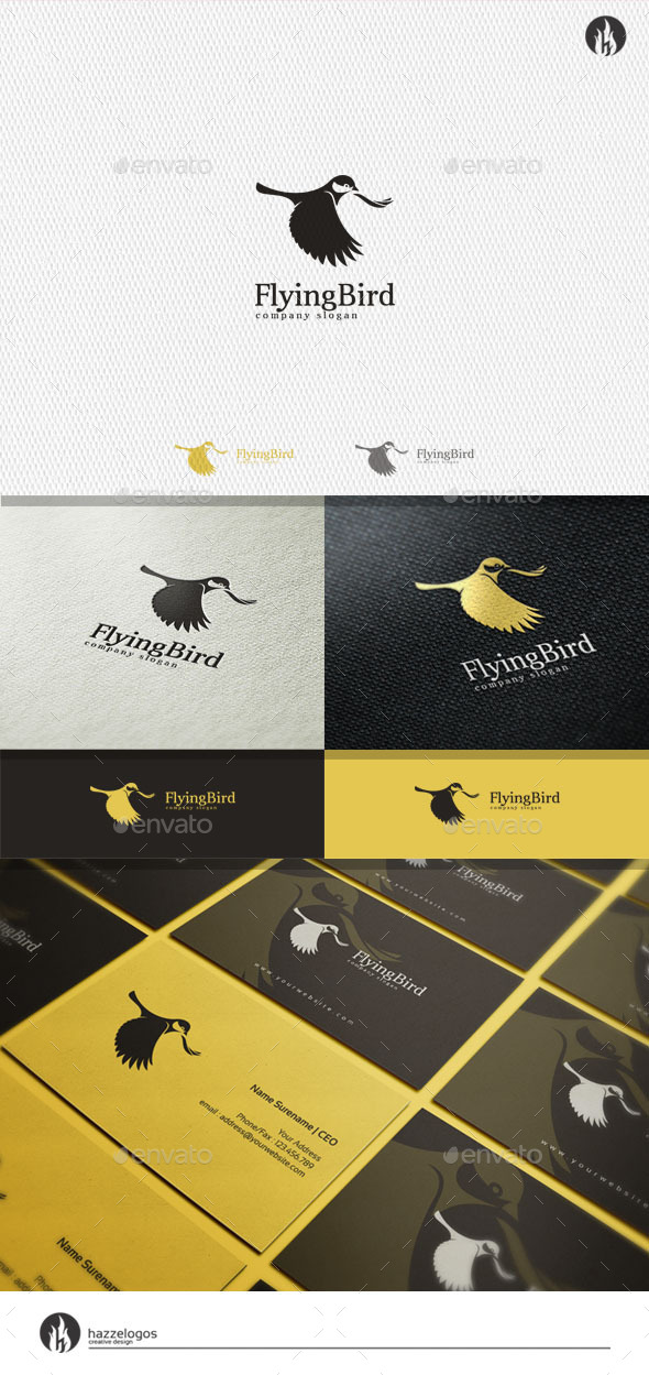 Flying Bird Logo (Animals)