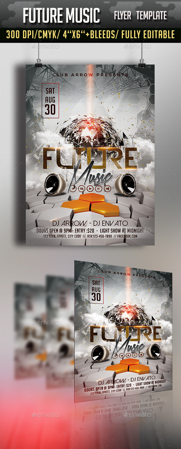 GraphicRiver Future Music Flyer Template 11383000 GraphicRiver Future Music Flyer Template 11383000