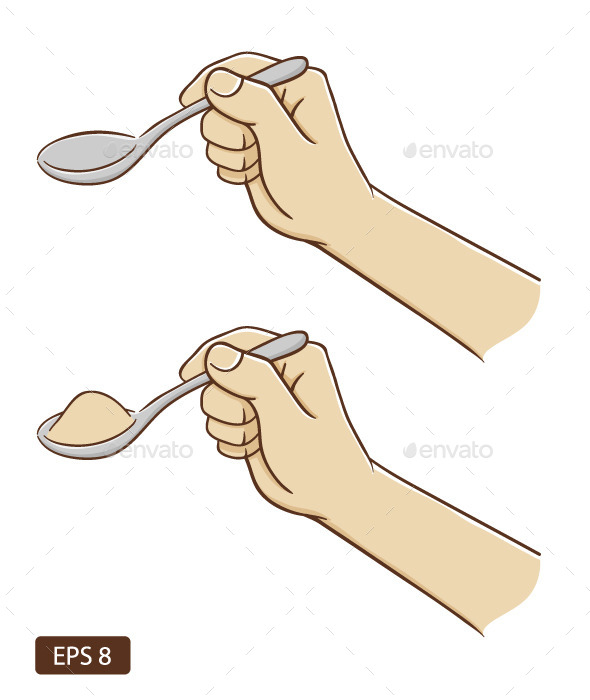 GraphicRiver Hand Holding a Spoon of Sugar 11383511 GraphicRiver Hand Holding a Spoon of Sugar 11383511