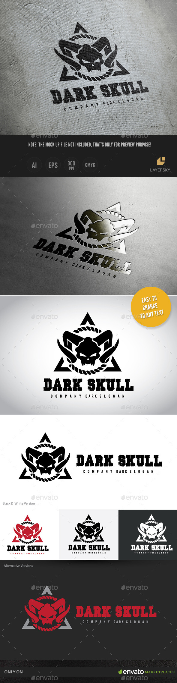 GraphicRiver Dark Skull 11383921 GraphicRiver Dark Skull 11383921