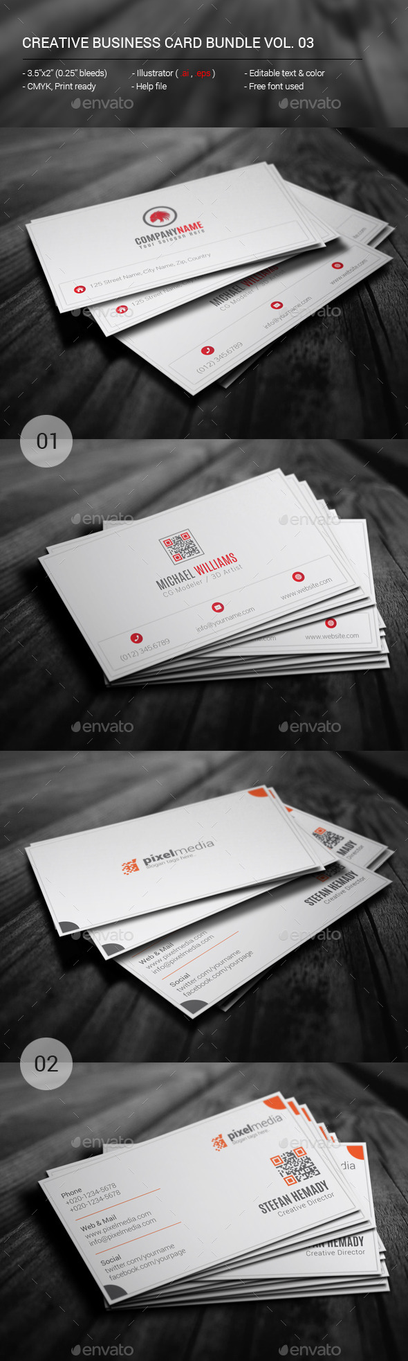 GraphicRiver Creative Business Card Bundle Vol.03 11384210 GraphicRiver Creative Business Card Bundle Vol.03 11384210