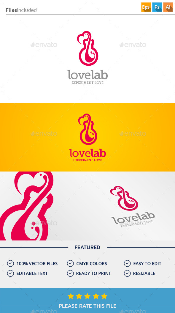 GraphicRiver Love Lab Logo 11377016 GraphicRiver Love Lab Logo 11377016