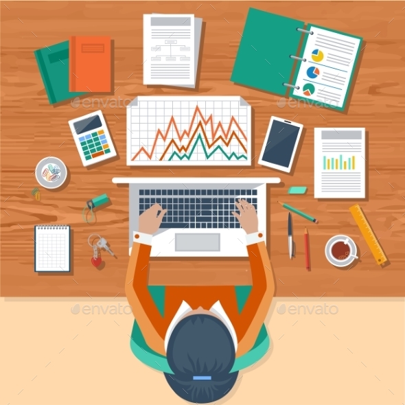 GraphicRiver Business Woman Working On Laptop 11384729 GraphicRiver Business Woman Working On Laptop 11384729