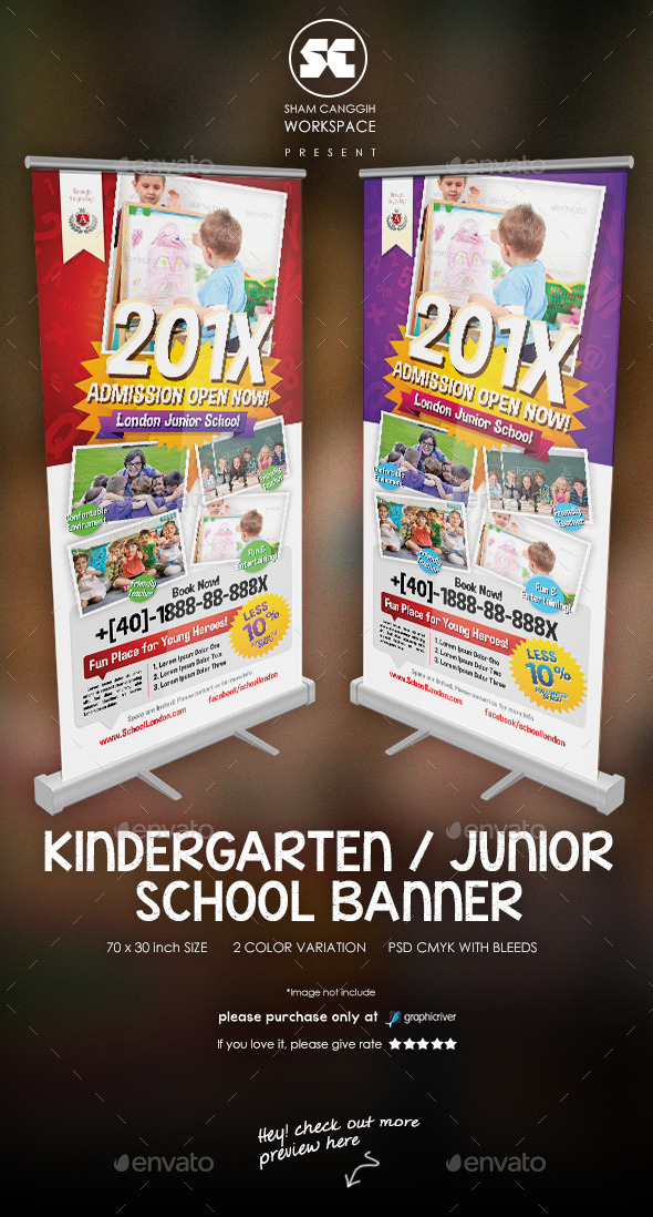 GraphicRiver Kindergarten Junior School Banner 11385802 GraphicRiver Kindergarten Junior School Banner 11385802