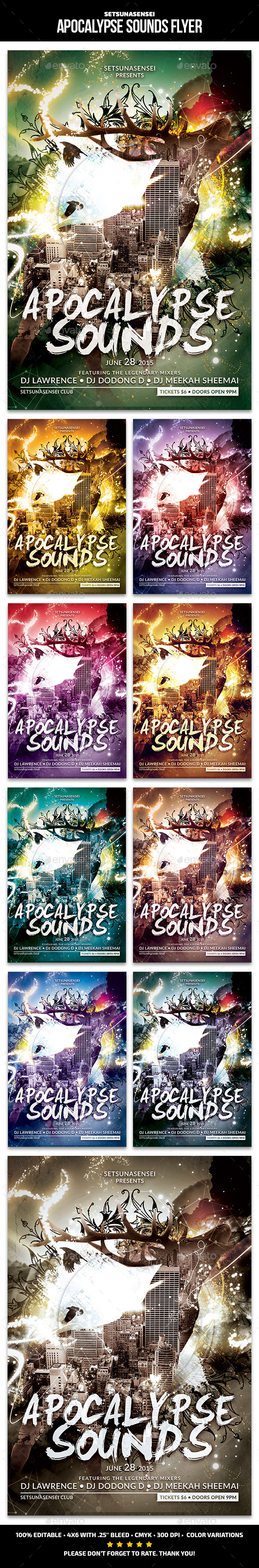 Apocalypse Sounds Flyer (Clubs & Parties)