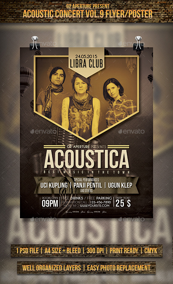 Acoustic Concert Flyer / Poster Vol.9 (Events)