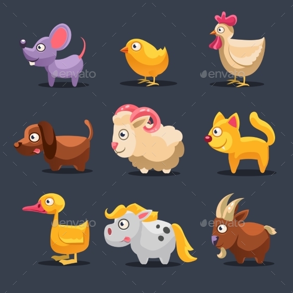 GraphicRiver Illustration of Farm Animals 11386443 GraphicRiver Illustration of Farm Animals 11386443
