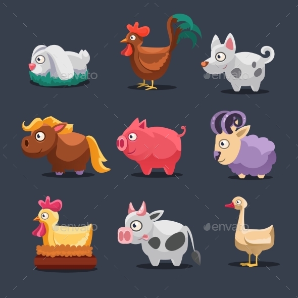 GraphicRiver Illustration Of Farm Animals 11386446 GraphicRiver Illustration Of Farm Animals 11386446