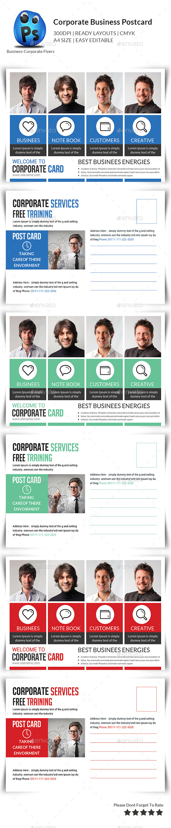 Corporate Business Postcards (Cards & Invites)