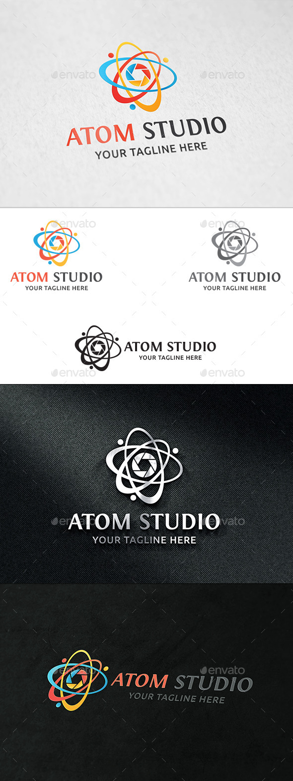 GraphicRiver Atom Studio Logo Template 11386507 GraphicRiver Atom Studio Logo Template 11386507