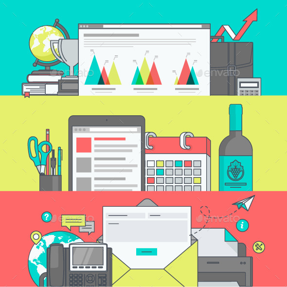 GraphicRiver Set of Color Line Banners for Web Pages 11387021 GraphicRiver Set of Color Line Banners for Web Pages 11387021
