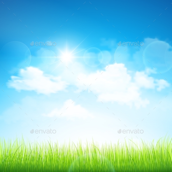 GraphicRiver Green Grass and Blue Sky 11387025 GraphicRiver Green Grass and Blue Sky 11387025