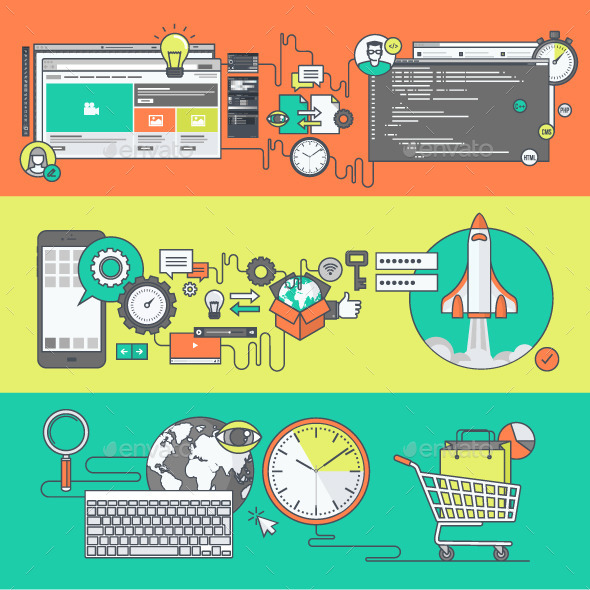 GraphicRiver Color Line Banners for Web and Apps Development 11387162 GraphicRiver Color Line Banners for Web and Apps Development 11387162